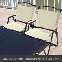 Chaise pliante d'extérieur Kermit - Utilisation pour le camping, le pique-nique, la pêche et la plage, cadre en acier carbone portable, tissu Oxford imperméable
