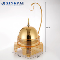 XINGPAI Hotel & Restaurant De Luxe 8L En Acier Inoxydable Doré Réchaud Avec Support Couvercle Équipement De Restauration Buffet Réchauffeur De Nourriture
