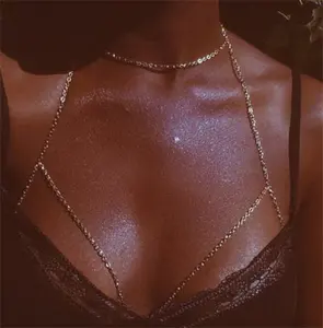 Beliebte Körpers chmuck Sexy Hochwertige Halskette Brust ketten machen Lieferungen Einfache Sexy Brust Zubehör