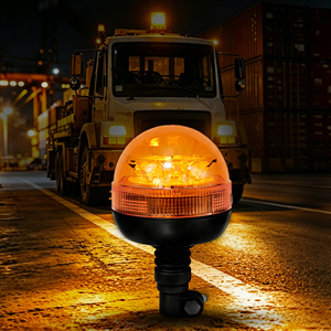 <span class=keywords><strong>Feux</strong></span> de signalisation à LED ambre 12V 24V, gyrophare flexible, lampe de sécurité clignotante rotative pour camions, tracteurs - Product Image 1