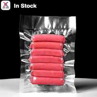 Sacs de conservation sous vide en plastique transparent, taille personnalisée, gaufrés, aseptiques, thermoscellables pour saucisses, pizzas, aliments pour animaux, chewing-gums