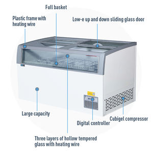 Petit congélateur de crème glacée, 20 l, pour affichage de la glace - Product Image 4