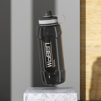 Bouteille d'eau en plastique à grande capacité (1,5 L / 1,8 L) sans BPA, anti-fuite, avec poignée de transport et bouchon à vis, à débit rapide, personnalisable avec logo, idéale pour la salle de sport