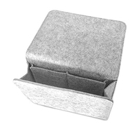 Modische quadratische Filz Nachttisch Aufbewahrung organisator Flexible Stoff Hänge bett Caddy Taschen halter für Schlafzimmer Wohnheim Faltbare Reise