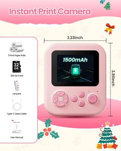 מצלמת אינטרנט מיני p02 hd מיני מצלמה עם צעצועי צילום תרמיים צעצועים דיגיטליים ילדים מצלמה מיידית - Product Image 2