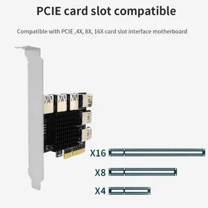 TISHRIC PCIE 4X to 6 USB Port Express Slot Adapter Card 4x 8x 16x USB 3.0 Multiplier Hub Expansion Adapter-Computer Accessories