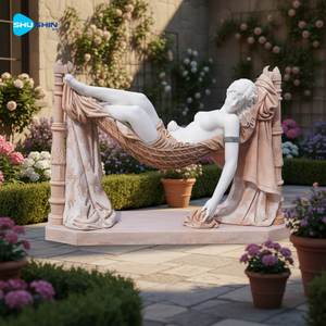 Statue <span class=keywords><strong>de</strong></span> femme endormie grandeur nature en marbre pour jardin, statue décorative en marbre naturel faite <span class=keywords><strong>à</strong></span> <span class=keywords><strong>la</strong></span> main, sculpture <span class=keywords><strong>de</strong></span> femme nue en marbre - Product Image 1
