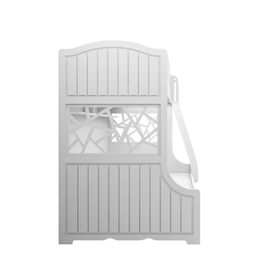 Lit superposé en bois à double échelle pour appartement, maison, chambre à coucher, belle-mère, enfants, école - Blanc moderne, taille complète, Tomyniki Goethe - Product Image 4