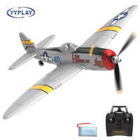 Avión Volantex P-47 Thunderbolt WWII a Escala 1/16 de Espuma EPP, Modelo de Vuelo Fácil y Duradero con Control Remoto de 4 Canales a 2.4Ghz para Principiantes