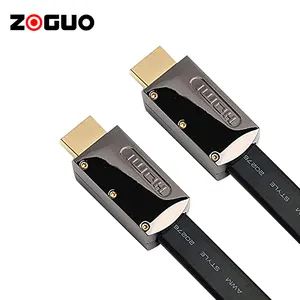 Ultra HD alta velocidade liga de zinco 24K banhado a ouro conector mais recente HDMI cabo plano suporta 4K HDR ARC 3D para computador PS4 XBox