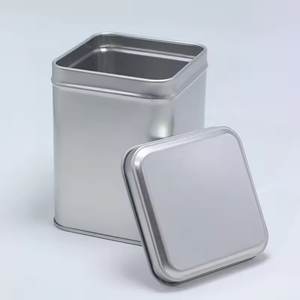 Lata de Té Cuadrada Hermética con Diseño Personalizado, Caja de Embalaje de Grado Alimenticio con Impresión, Latas de Té Metálicas Verdes Cuadradas Vacías y Selladas - Product Image 2