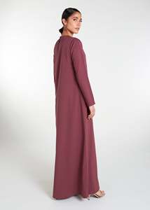 <span class=keywords><strong>Couleur</strong></span> personnalisée ouvert manches longues Musulmane Dubai Robes de luxe deux pièces ensemble plaine du golfe 2024 Eid marocain Abaya femmes robe musulmane - Product Image 5