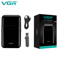 Rasoir électrique portable de voyage VGR V-390, mini, étanche, rechargeable, pour homme, tondeuse à barbe