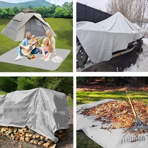 ZOZIJIU bâches en plastique robustes étanches-6x8FT avec œillets 12 mil argent épais bâche de protection pour l'extérieur - Product Image 6