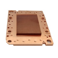 Dissipateur thermique en cuivre à ailettes rainurées personnalisées, dissipateur thermique en aluminium à profilés à ailettes