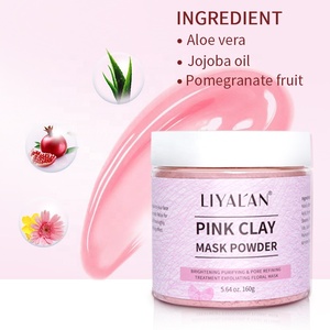 Maschera in Polvere di <span class=keywords><strong>Argilla</strong></span> Kaolin Personalizzata Rosa <span class=keywords><strong>per</strong></span> Sbiancamento del <span class=keywords><strong>Viso</strong></span> Purificazione dei Pori Esfoliazione - Product Image 4