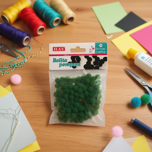 Palline di Natale Ilan 1Cm Verdi 100 Pezzi Decorazioni Artigianali - Product Image 2