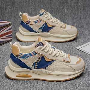 Chaussures de sport à semelle épaisse et à cheville haute, antidérapantes et résistantes à l'usure, style décontracté et tendance pour hommes - Product Image 3