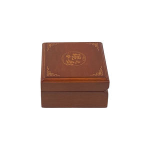Hot-selling Handmade Acacia Wood Rectangle Jewelry Box DS Brand Black Velvet Lining Single <b>Ring</b> Engagement Collectible Craft - Product Image 5