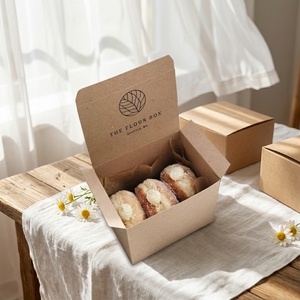 Sacs d'emballage écologiques en papier enduit de qualité alimentaire pour les produits de boulangerie, les collations, logo personnalisé imprimé, certifiés FSC - Product Image 1