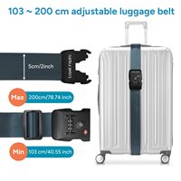 Sangle de bagage TSA réglable en nylon durable avec cadenas