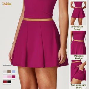 Sólido de secado rápido Fitness Yoga Falda corta Deporte A-Line Tenis Falda deportiva con bolsillo Suave Cómodo Diseño transpirable - Product Image 3