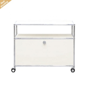 ארון מזנון מודולרי מרווח מנירוסטה, נייד, לאחסון בסלון הבית - Product Image 1