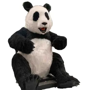 สวนสนุก Animatronic Panda โมเดลหมีหุ่นยนต์แพนด้าเหมือนจริง