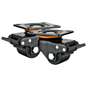 2''2.5 ''3'' nhiệm vụ nặng nề cấu hình thấp màu đen Nylon Caster rollenlager lỗ không gian 83*60mm tiêu chuẩn khung xe đẩy tay Caster bánh xe - Product Image 3