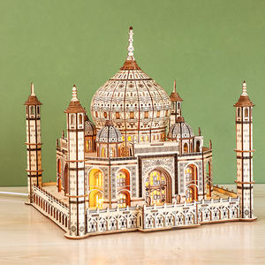 Puzzle 3D en bois Taj Mahal à monter soi-même, jouet éducatif pour enfants et adultes, ornement de bureau - Product Image 4