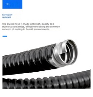 Hitzebeständiger 304 Edelstahl PVC-beschichteter Flexibler Metallkabelschutzschlauch Korrosionsbeständiger Kabelschutzschlauch in Maßanfertigung