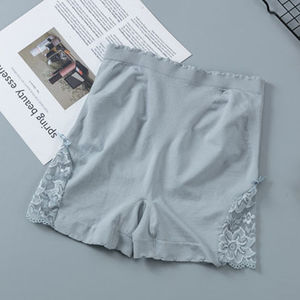 I-0766 Short de sécurité en <span class=keywords><strong>dentelle</strong></span> pour femme, antidérapant, fin, grande taille, version coréenne, taille haute, effet ventre plat et rehaussement des hanches, trois-quarts - Product Image 6