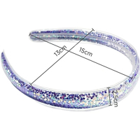 Bandeaux pour enfants Transparent plastique coloré coulant paillettes étoiles mode doux brillant enfants bébé filles Sequin bandeaux