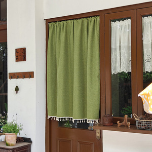 Tenda a Metà Altezza in <span class=keywords><strong>Lino</strong></span>-<span class=keywords><strong>Cotone</strong></span> Tinta Unita DaiRui per Porte e Ingressi - Product Image 5