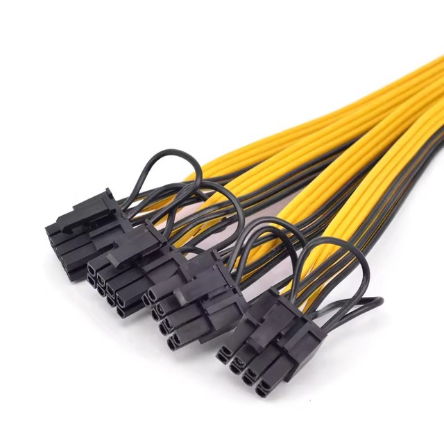 PCIe GPU 6pin 1 to 4 Way 6+2Pin Female to Male Extension Cable PCI-e Graphics Card 6Pin to 8pin Power Supply Port Multiplier