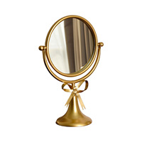 Desktop Single-sided Glass Lighted High-definition Magnifying Dressing Mirror Touch-ups Art Makeup Student Dormitory Mirror
