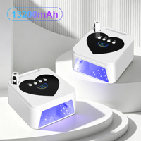 Lampe à ongles UV LED sans fil 2-en-1 54W, séchoir à ongles rechargeable, lumière pour vernis gel avec mini lampe portable pour salon et domicile