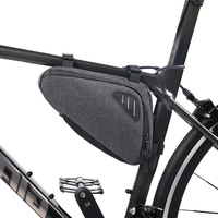 Sac de vélo triangulaire imperméable pour l'extérieur, sac de rangement pour collations, sac de selle pour tube avant de vélo de montagne, léger et respirant