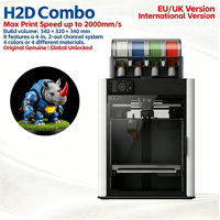 Imprimante 3D fermée à température constante Bambo H2D Combo, version mondiale débloquée UE/Royaume-Uni, connexion Wi-Fi directe, impression de filament haute température