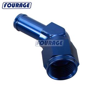 Fourage 45-Grad-Aluminiumbuchse AN bis 5/16 "3/8" 1/<span class=keywords><strong>2</strong></span> "Barb Push-on-Schlauch anschluss adapter - Product Image 4