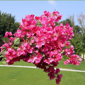Stupid Bird Branches artificielles de bougainvillier en soie rouges pour décorations de maison et de mariage, arrangements floraux - Product Image 2