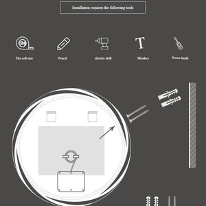 Customizable LED Illuminated <b>Bathroom</b> <b>Mirror</b> Anti-Fog Wireless Smart Features Touch Switch 3000K-6000K Adjustable Lighting - Product Image 6