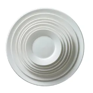 Оптовая продажа, белая фарфоровая Круглая Плоская Западная тарелка для еды, тарелки для дома, керамические тарелки и керамические тарелки