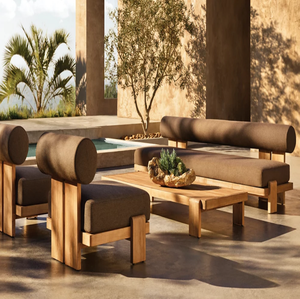 Sofá Modular <span class=keywords><strong>Vigo</strong></span> de Teca a Precio de Fábrica, Juego de Muebles de Exterior Impermeables, Sofá de Jardín de Diseño para Uso en Patio - Product Image 5