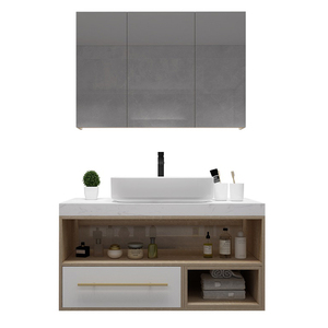 Bồn Rửa Phòng Tắm Khách Sạn <span class=keywords><strong>Cherry</strong></span> Color Gắn Trên Sàn Phong Cách Hiện Đại Với Gương - Product Image 3