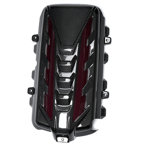 ฝาครอบเครื่องยนต์คาร์บอนสีแดงอะไหล่ภายนอกอุปกรณ์เสริมสำหรับรถลาดตระเวน C8ปลากระเบนเปิดประทุน Z51 <span class=keywords><strong>HTC</strong></span> 2LT 3LT <span class=keywords><strong>2020</strong></span> + - Product Image 5