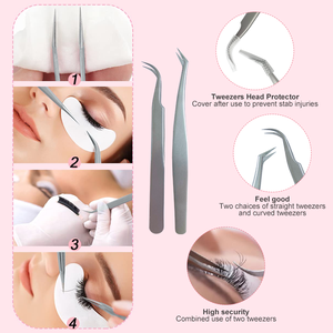 Özel etiket toptan bireysel hacim kirpik uzatma kitleri kirpik eğitim seti - Product Image 2