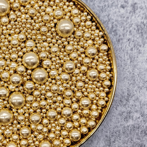 Perles comestibles dorées brillantes, vermicelles de sucre, bonbons mélangés, décorations comestibles pour gâteaux, décorations pour cupcakes, décorations pour biscuits - Product Image 1