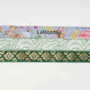 Light Green Palm Leaf Printed Grosgrain <b>Ribbon</b> Botanical Style <b>Ribbon</b> for DIY Crafts Flower Bouquet <b>Decor</b> - Product Image 2