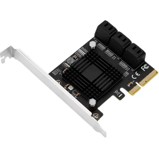 Controlador de expansão PCIE SATA III 6 Gbps com chipset ASM1166 para desktop